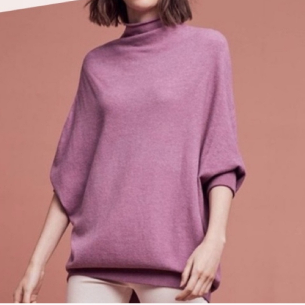 Moth Lavender Sweater with Dolman Sleeves Size Small